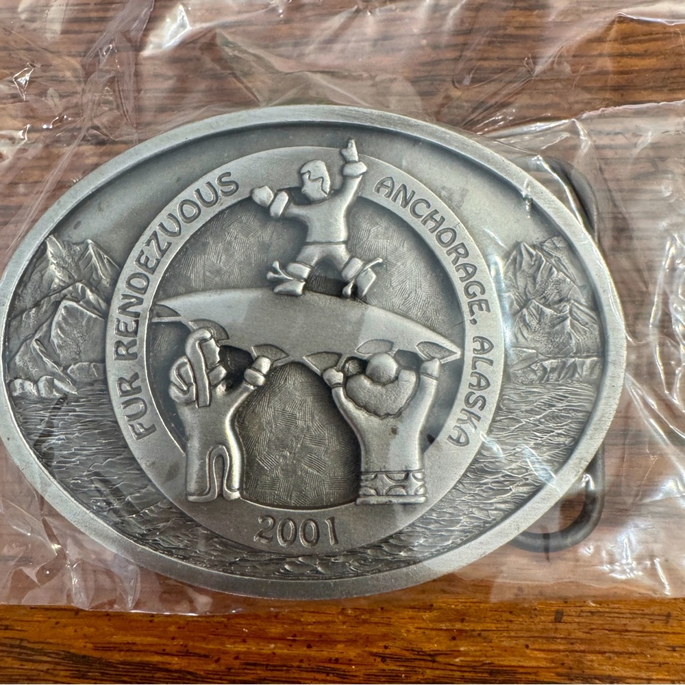 Fur Rendezvous Anchorage Alaska Belt Buckle